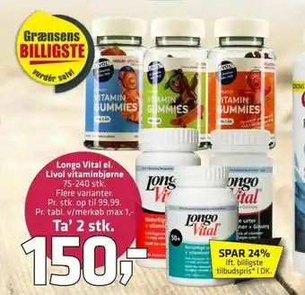 Fleggaard Longo Vital el. Livol vitaminbjørne tilbud