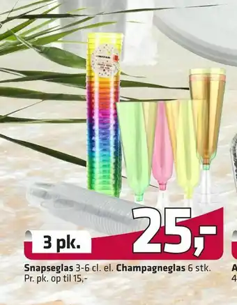 Fleggaard Snapseglas el Champagneglas tilbud