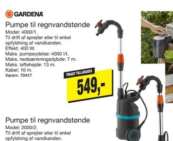 Harald Nyborg Pumpe til regnvandstønde tilbud