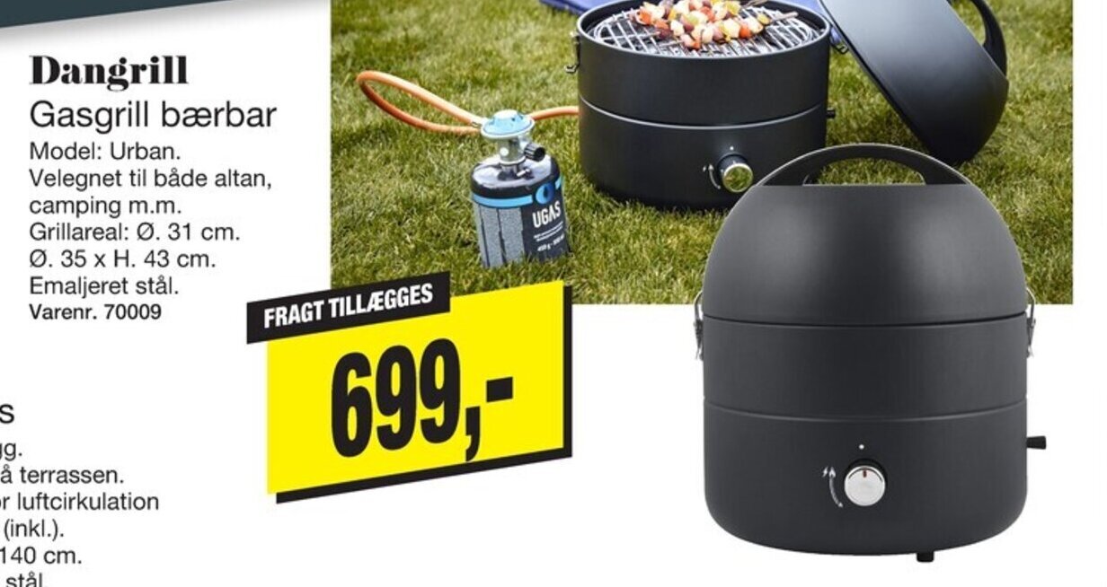 Gasgrill bærbar tilbud hos Harald
