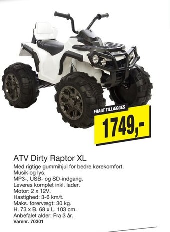 Harald Nyborg Atv dirty raptor xl tilbud