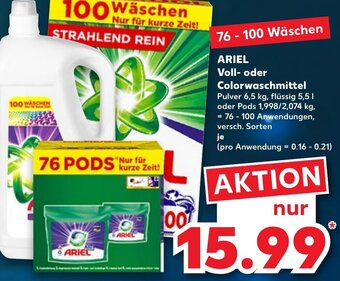 Kaufland Ariel Voll-oder Colorwaschmittel tilbud