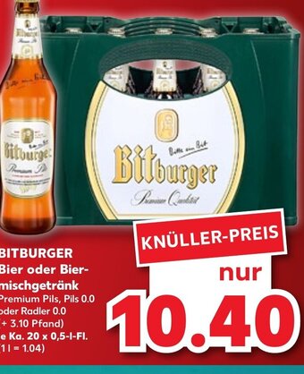 Kaufland DE Bitburger Bier oder Bier- mischgetränk tilbud