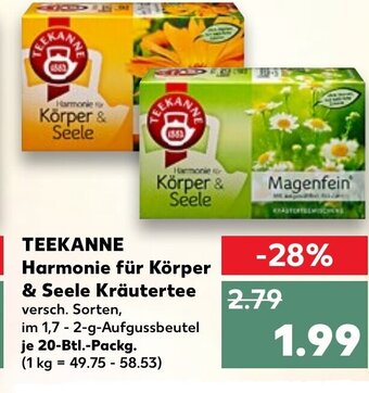 Kaufland Teekanne Harmonie für Körper & Seele Kräutertee tilbud
