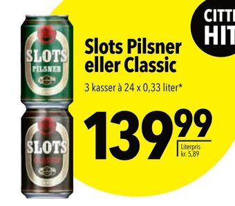 Citti Slots pilsner eller classic tilbud