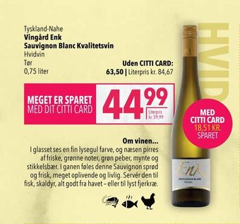 Citti Vingård enk sauvignon blanc kvalitetsvin tilbud
