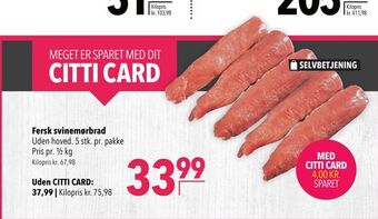 Citti Fersk svinemørbrad tilbud