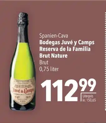 Citti Bodegas juvé y camps reserva de la familia brut nature tilbud