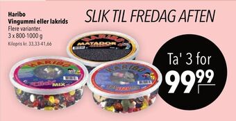 Citti Haribo vingummi eller lakrids tilbud
