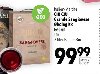 Ciu ciu grande sangiovese økologisk