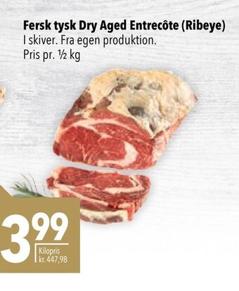 Citti Fersk tysk dry aged entrecôte (ribeye) tilbud