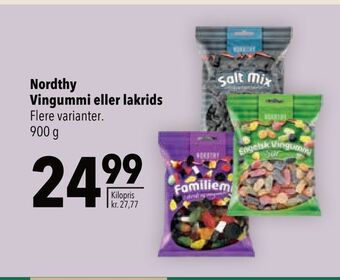 Citti Nordthy vingummi eller lakrids tilbud