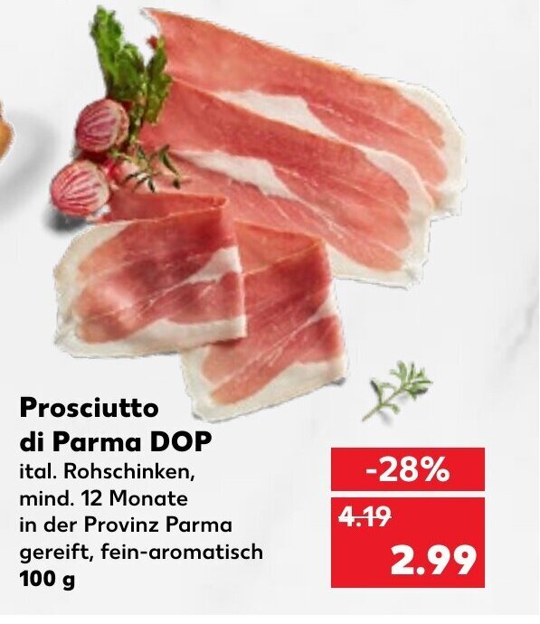 Prosciutto di Parma DOP tilbud hos Kaufland