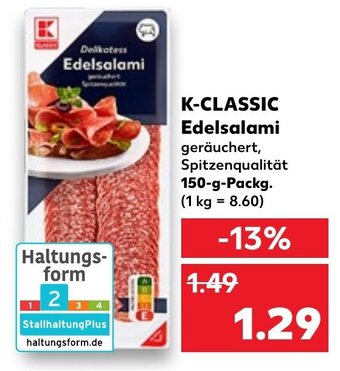 Kaufland K-Classic Edelsalami tilbud