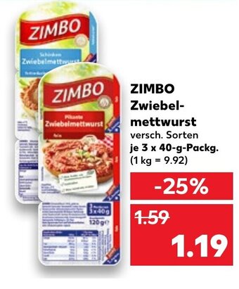 Kaufland Zimbo Zwiebelmettwurst tilbud