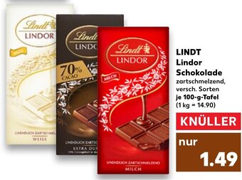 Kaufland Lindt Lindor Schokolade tilbud
