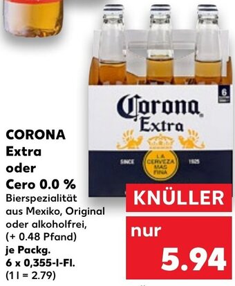 Kaufland DE Corona Extra oder Cero 0.0 % tilbud