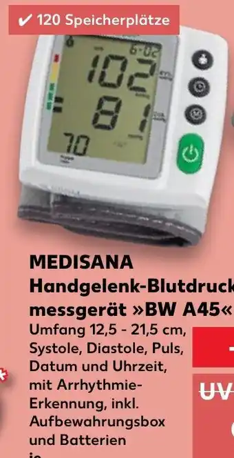 Kaufland Medisana Handgelenk-Blutdruck-Messgerät >>BW A45<< tilbud