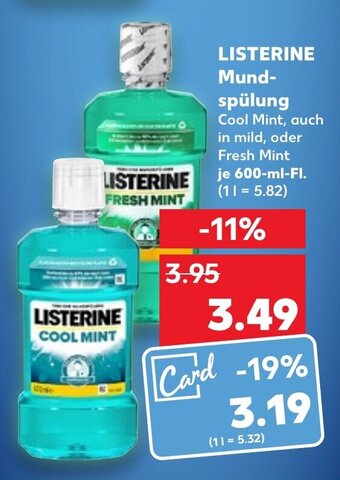 Kaufland Listerine Mund-Spülung tilbud