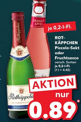 Kaufland Rotkäppchen Piccolo-Sekt tilbud