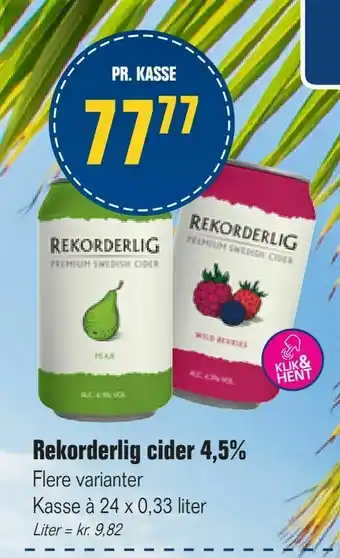 Otto Duborg Rekorderlig cider 4,5% tilbud