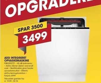 Punkt1 Aeg integreret opvaskemaskine tilbud