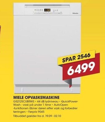 Punkt1 Miele opvaskemaskine tilbud