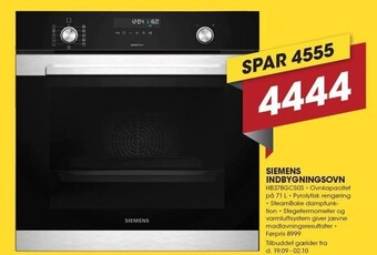 Punkt1 Siemens indbygningsovn tilbud