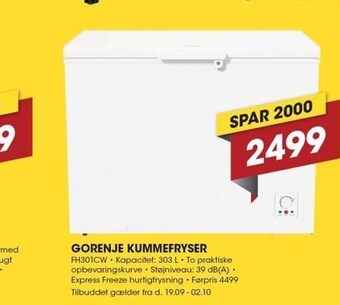 Punkt1 Gorenje kummefryser tilbud