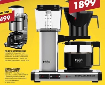 Punkt1 Moccamaster kaffemaskine tilbud