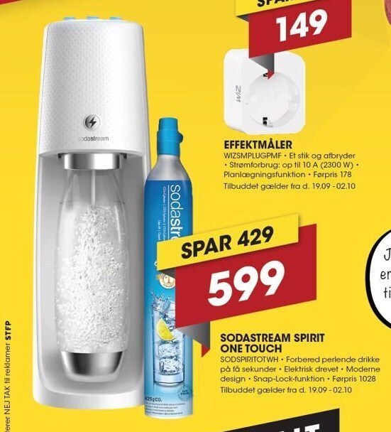 Sodastream spirit one touch tilbud hos Punkt1