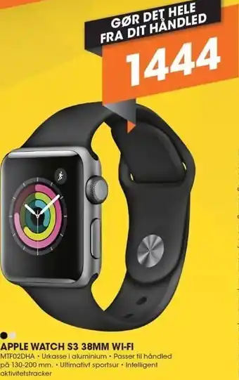 Expert Apple watch s3 38mm wi-fi tilbud
