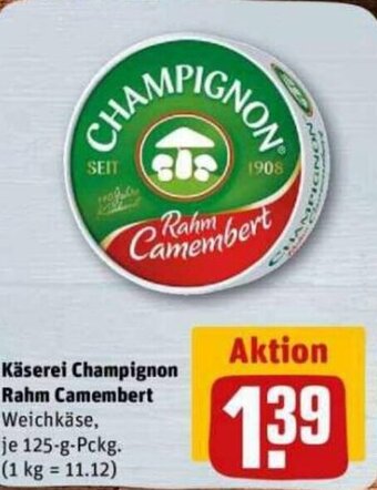 REWE DE Käserei Champignon Rahm Camembert tilbud