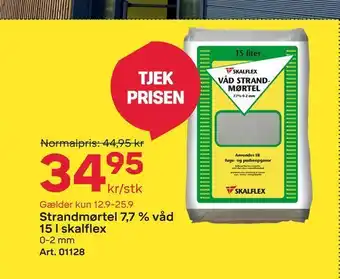 Strandmørtel 7,7 % våd 15 l skalflex