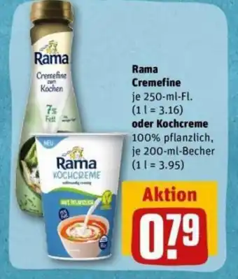 REWE DE Rama Cremefine oder Kochcreme tilbud