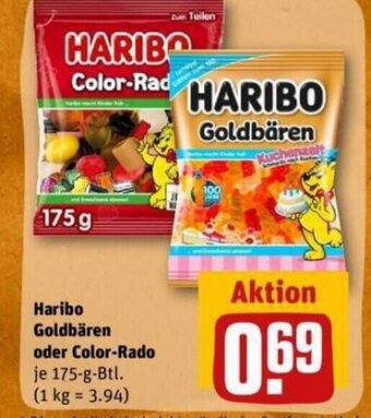 REWE DE Haribo Goldbären oder Color-Rado tilbud