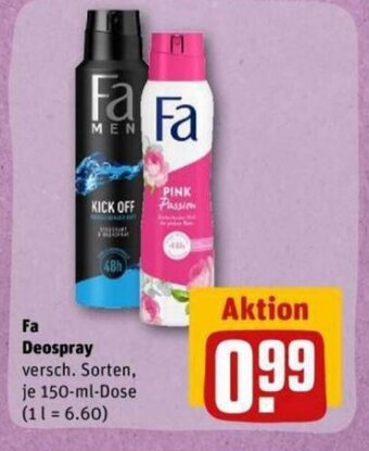 REWE DE Fa Deospray tilbud