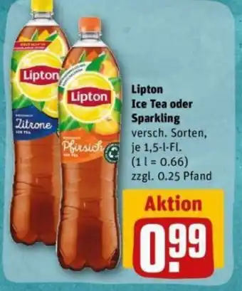 REWE DE Lipton Ice Tea oder Sparkling tilbud