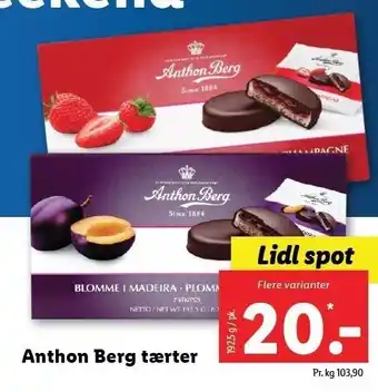 Lidl Anthon berg tærker tilbud