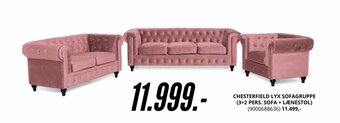 Chesterfield Lyx Sofagruppe 3+2 Pers Sofa + Lænestol