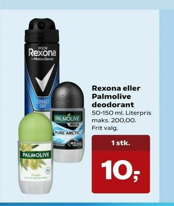 Dagli'Brugsen Rexona eller Palmolive deodorant tilbud
