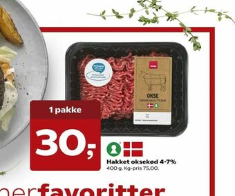 Dagli'Brugsen Hakket oksekød 4-7% tilbud