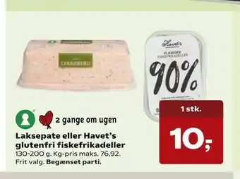 Laksepate eller Havet's glutenfri fiskefrikadeller