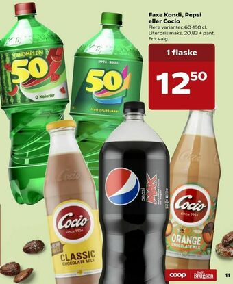 Dagli'Brugsen Faxe Kondi, Pepsi eller Cocio tilbud