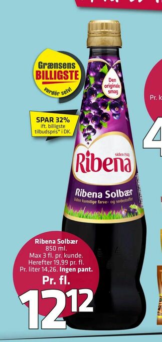 Fleggaard Ribena Solbær tilbud
