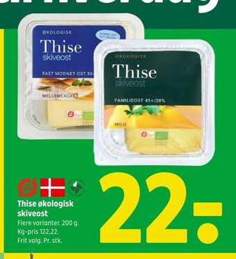 Coop 365 Thise økologisk skiveost tilbud