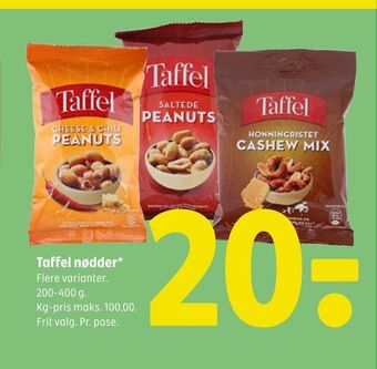 Coop 365 Taffel nødder tilbud