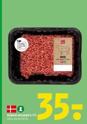 Coop 365 Hakket oksekød 4-7% tilbud