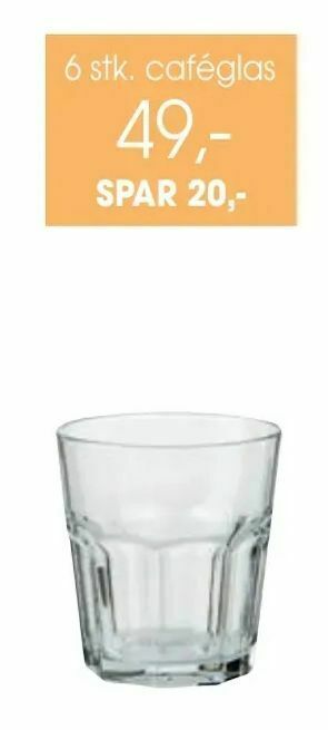 Daells Bolighus 6 stk. caféglas tilbud