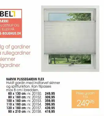 Daells Bolighus Narvik plissegardin flex tilbud